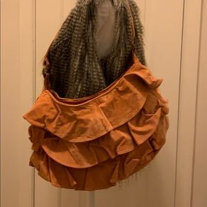 Genuine leather hobo bag